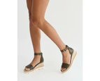Jo Mercer Women's Kelly Mid Heel Wedges Sandals - Dark Green