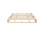 Oikiture Bed Frame Queen Size Wooden Bed Base Platform Cage-like Base