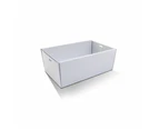 30 X White Disposable Catering Grazing Boxes Trays With Clear Frame Lids - Small - White