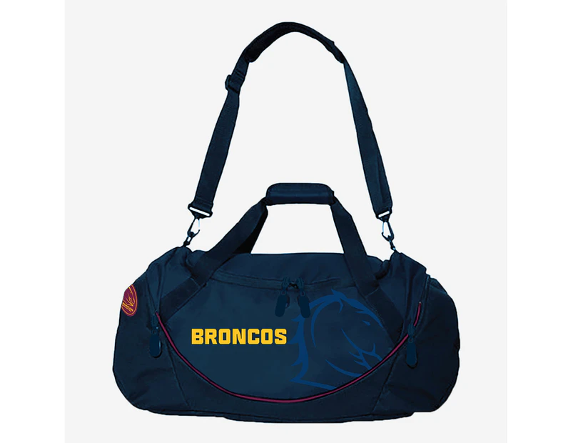 Brisbane Broncos NRL Large Shadow Sports Bag Shoulder Strap