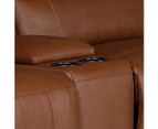 6 Seater Genuine Leather Recliner Sofa Power Slide Chaise Zero Gravity Mechanism