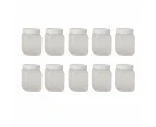 10x 250g Plastic Honey Jars + Lids - Square Clear Food Grade Packaging Containers