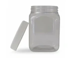 10x 250g Plastic Honey Jars + Lids - Square Clear Food Grade Packaging Containers