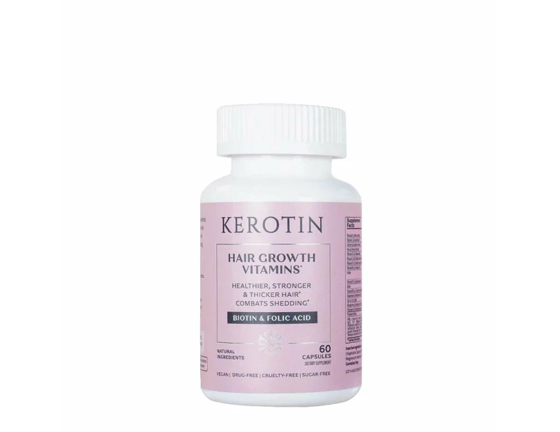 Kerotin Hair Growth Vitamin Supplements - Biotin and Keratin Capsules