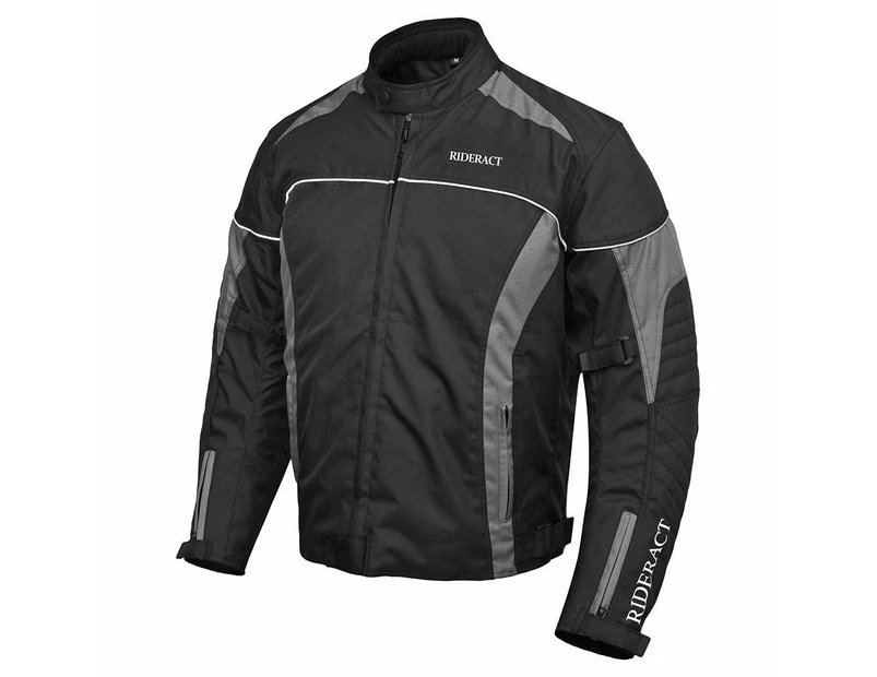 RIDERACT® Men Textile Motorbike Jacket Waterproof Rain Jacket Riding Gear Origin Waterproof Motorcycle Jacket for Riders Biker Gear