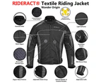 RIDERACT® Men Textile Motorbike Jacket Waterproof Rain Jacket Riding Gear Origin Waterproof Motorcycle Jacket for Riders Biker Gear