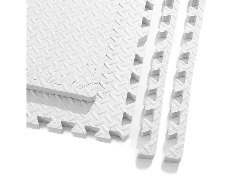 BabiesMart SoftSteps Play Mat Safe, Thick & Non-Slippery For Baby Playpen - White