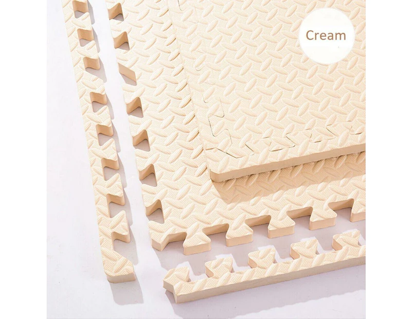 BabiesMart SoftSteps Play Mat Safe, Thick & Non-Slippery For Baby Playpen - Cream