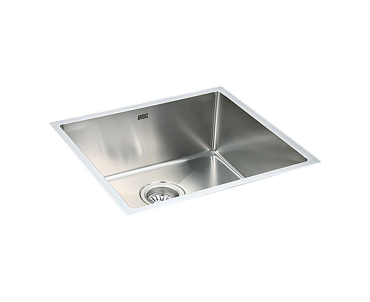 490x440mm Handmade Stainless Steel Undermount / Topmount Kitchen Laundry Sink with Waste