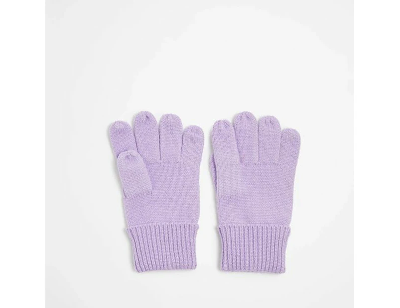 Target Kids Knit Gloves - Purple