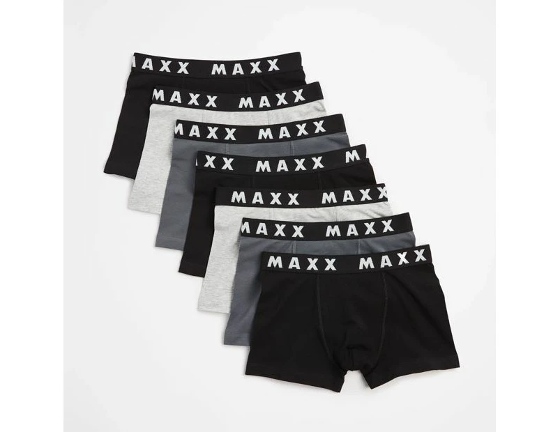 Boys Trunks 7 Pack - Maxx - Grey