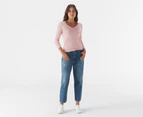 Tommy Hilfiger Women's Heritage V-Neck Sweater - Glacier Pink