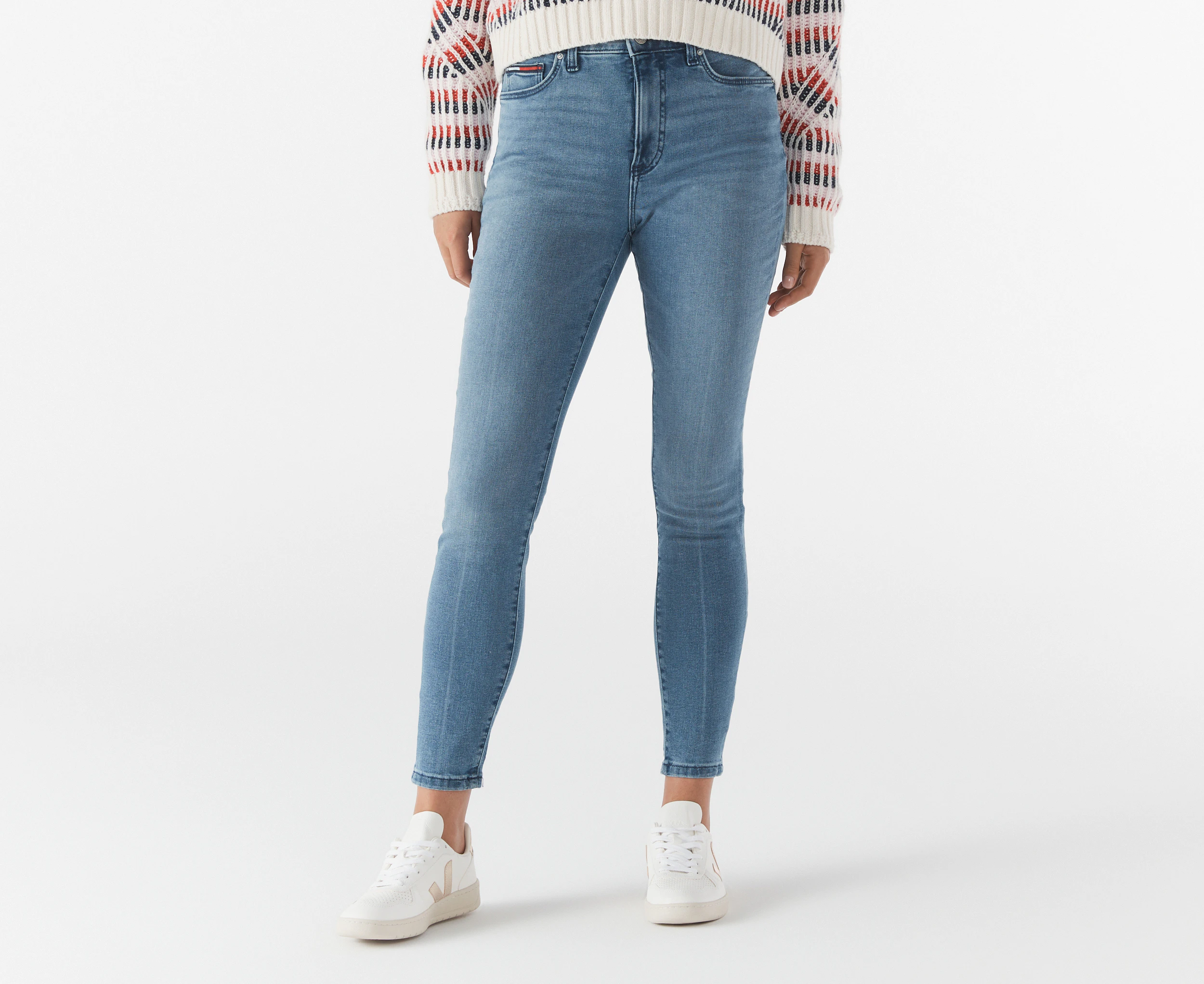 Tommy Jeans Women's Sylvia Super Skinny High Rise Jeans - Light Wash