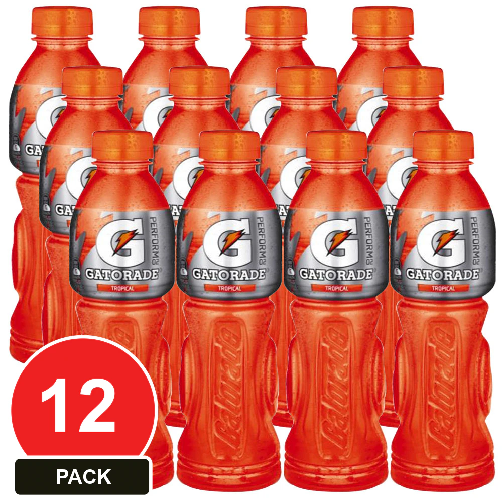 12 Pack, Gatorade 600ml Tropical