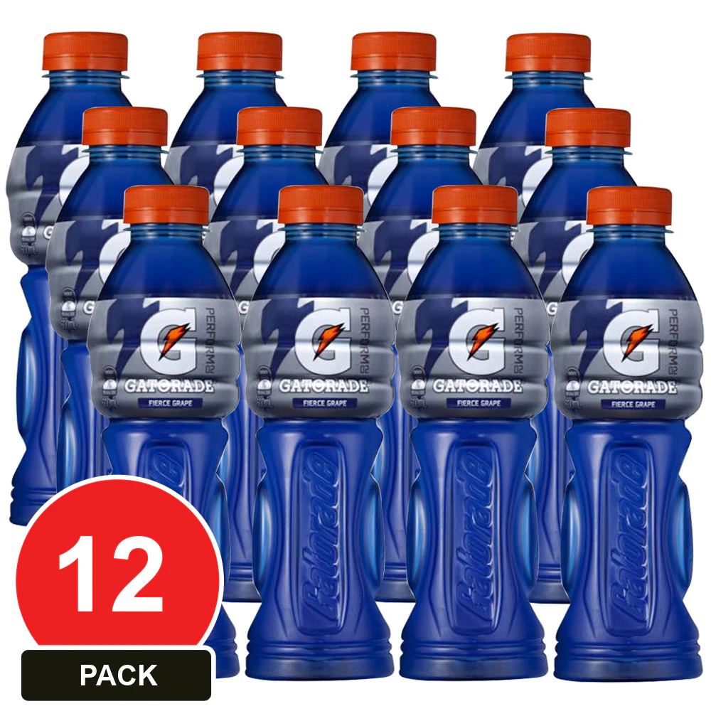 12 Pack, Gatorade 600ml Fierce Grape