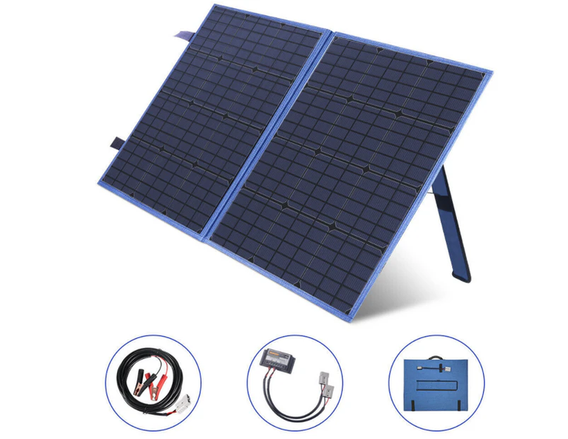 12V 200W Folding Solar Panel Kit Battery Charger Power Caravan Camping