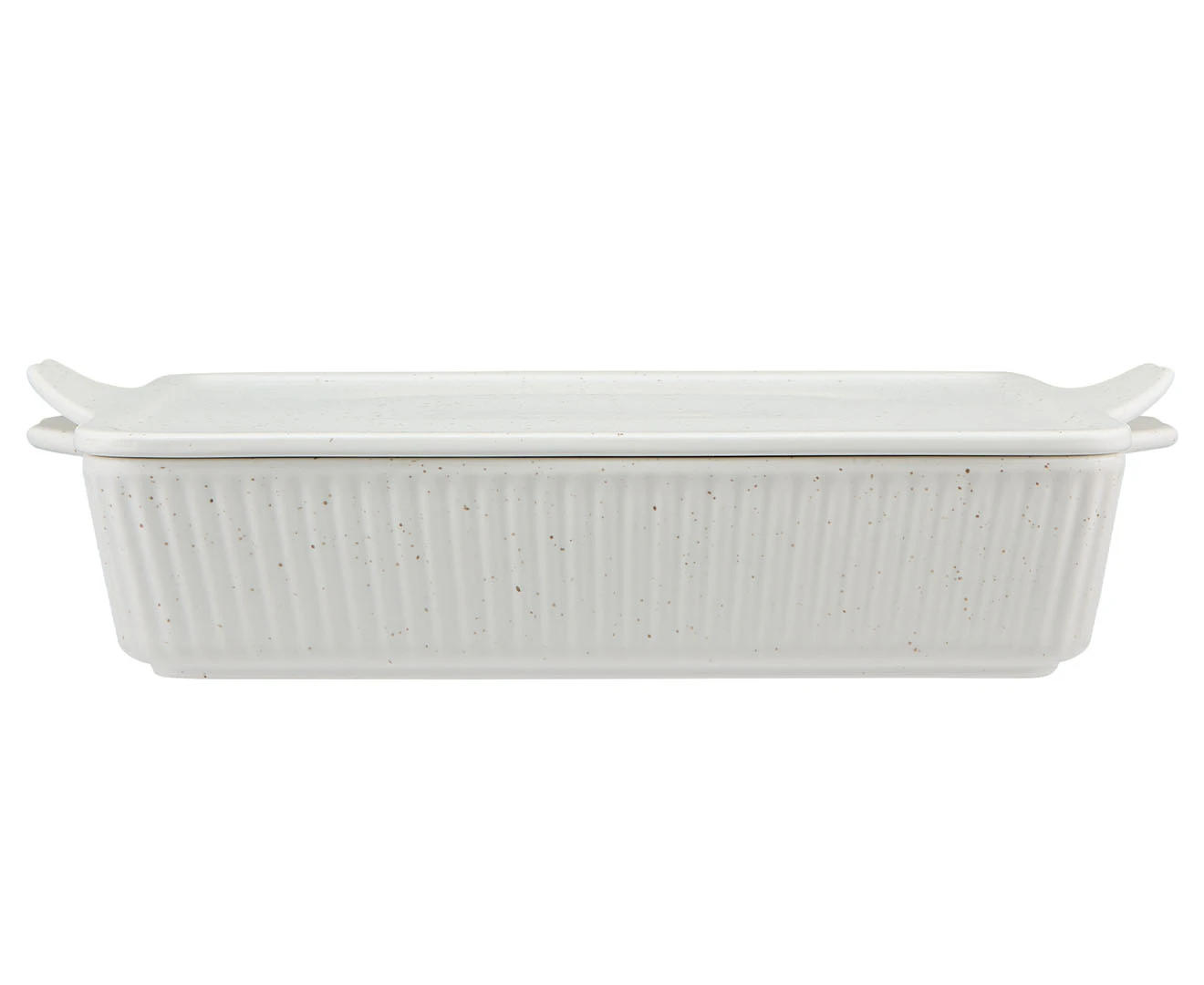 Maxwell & Williams 33x23cm Speckle Rectangular Baking Dish w/ Lid - Cream