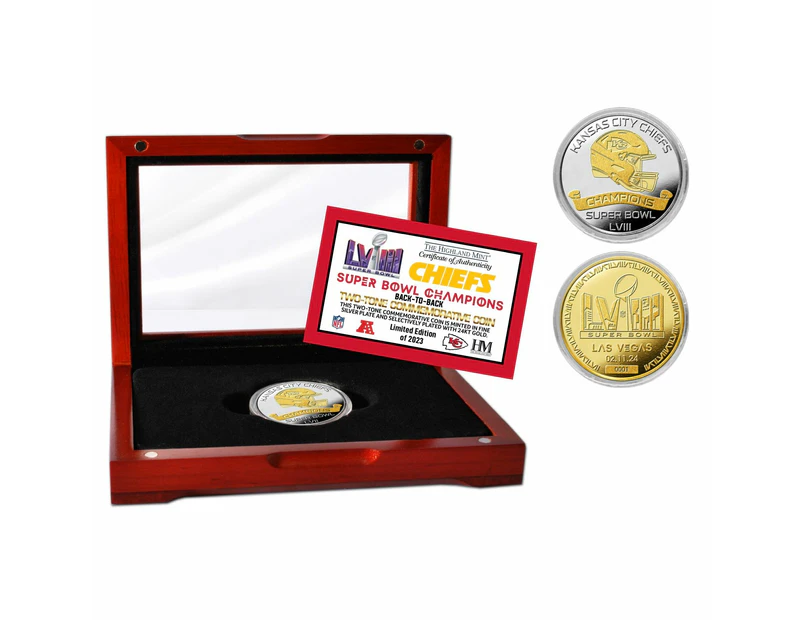Super Bowl LVIII Kansas City Chiefs Gold Flip Coin (39mm) - Gold