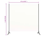 vidaXL Room Divider White 175x180 cm Fabric