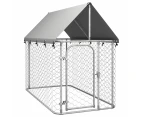 vidaXL Dog Kennel Pet Dog Cage Crate Kennel Cat Steel Playpen Large Portable