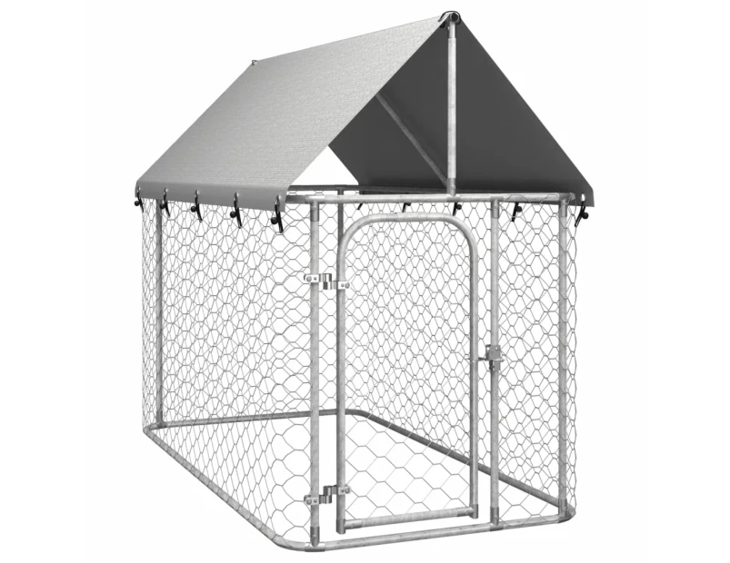 vidaXL Outdoor Dog Kennel with Roof 200x100x150 cm