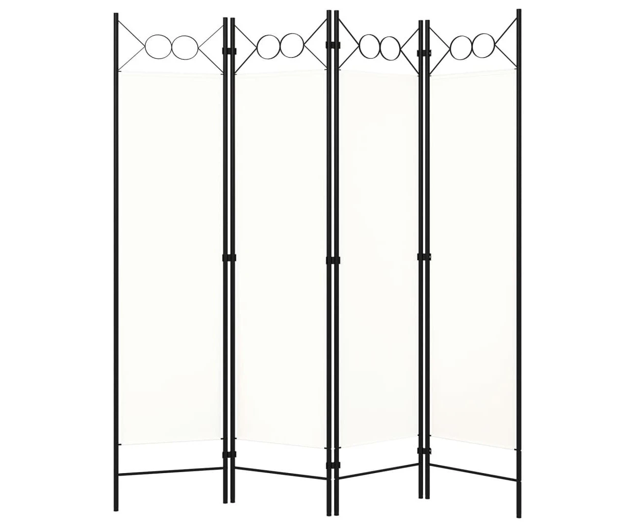 vidaXL 4-Panel Room Divider White 160x180 cm