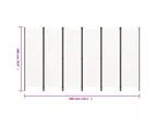 vidaXL 6-Panel Room Divider White 300x180 cm