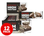 12 x Musashi High Protein Bar Cookies & Cream 90g