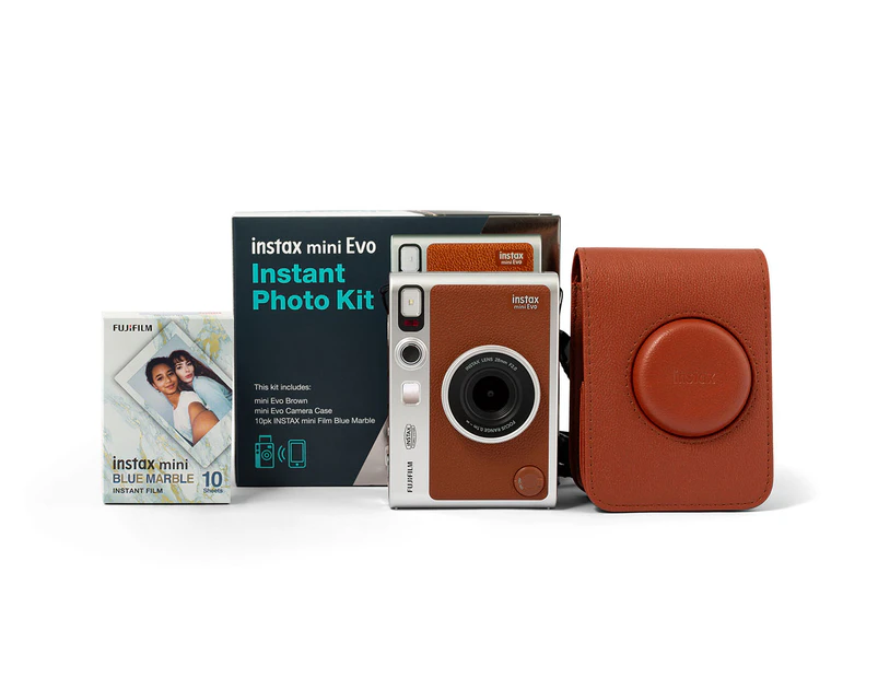 Fujifilm INSTAX Mini Evo Camera Bundle Brown