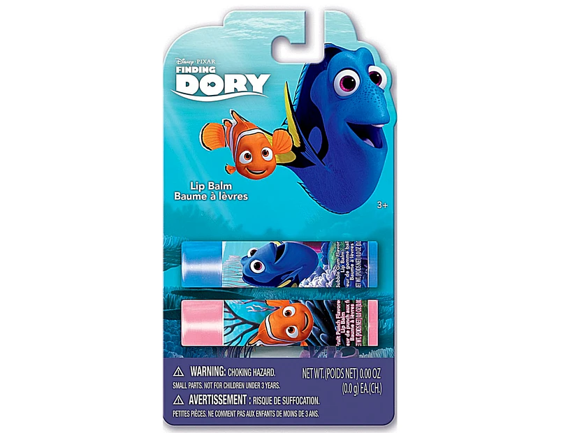 Disney Finding Dory Nemo Lip Balm Bubblegum Flavour Twin Pack