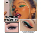 Gotofar 4 Pairs/Set Eyeliner Sticker Convenient Easy to Remove Plastic Makeup Eye Lashes Eyeliner Sticker for Halloween - Green