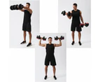 Fitness Master 25KG Adjustable Dumbbell Set Home GYM Exercise Equipment Anti rolled Red Wws
