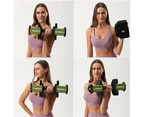 Fitness Master 25KG Adjustable Dumbbell Set Home GYM Exercise Equipment Anti rolled Green Wws
