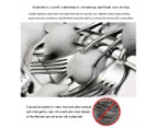 Salesbay Cutlery Set Black 16 pcs Stainless Steel Knife Fork Spoon Stylish Teaspoon Kitchen Wws