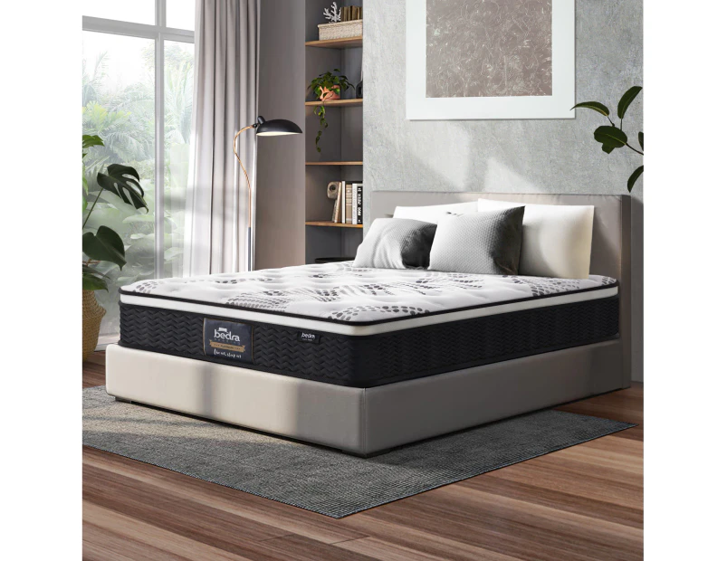 Bedra Double Mattress Cool Gel Foam Euro Top Bed Pocket Spring Medium Firm 22cm