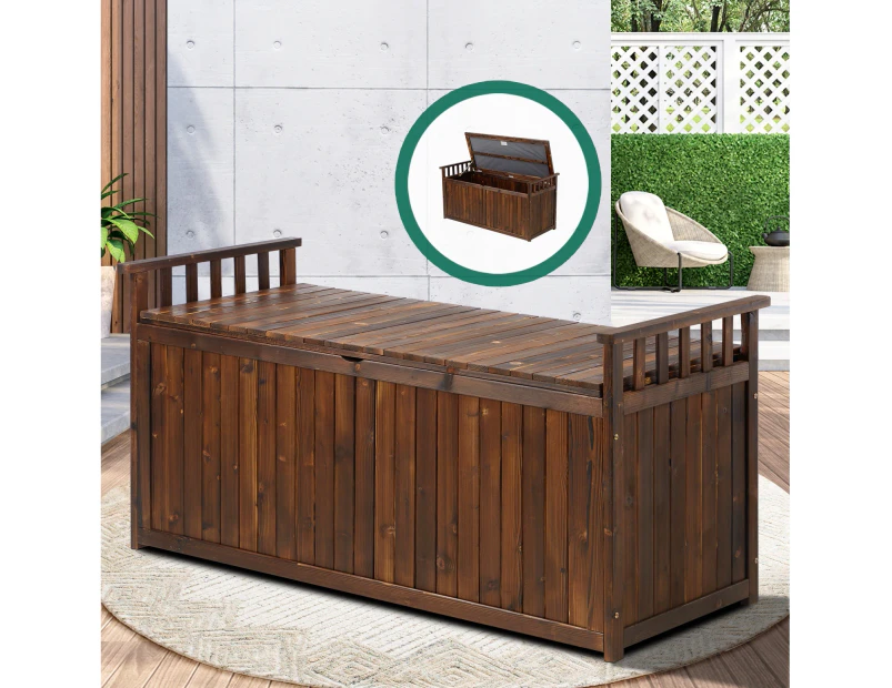 Livsip Outdoor Storage Box Garden Bench Wooden Container Cabinet 500L Large