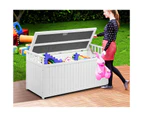 Livsip Outdoor Storage Box Garden Bench Wooden Container Cabinet 500L White