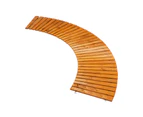 Livsip Garden Wooden Pathway 8ft Curved Roll-Out Wood Walkway Outdoor Backyard