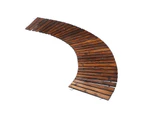 Livsip Garden Wooden Pathway 8ft Roll-Out Curved Wood Walkway Backyard Outdoor