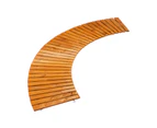 Livsip Garden Wooden Pathway 8ft Curved Roll-Out Wood Walkway Outdoor Backyard