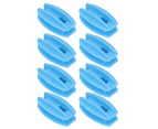 100PCS Electric Fence Insulator Weather Resistant ABS Square Tube Post Insulator for Steel Wire Blue