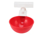 10 Set Chicken Drinking Cup Automatic Water Drinker Big Red Plastic Bowl for Duck Bird Hen G1/2