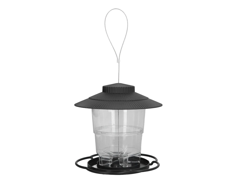 Bird Feeder 1L Durable ABS Easy Filling Transparent Container Portable Pavilion Design Hanging Bird Feeder