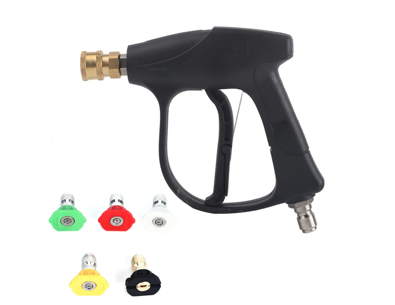 3/8in Inlet 3000 PSI High Pressure Washer Sprayer with 5 Spray Nozzle Tip for Car Washing Supplies