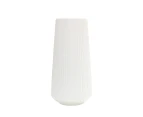 Vase Matte Ceramic Look Thickened Modern Minimalist Decorative Plastic Flower Vase for Living Room Bedroom Office 3515 White