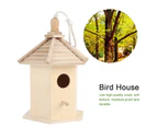 Gardening Wooden Hanging Birdhouse Outdoor Bird Warm Breeding Box Cage for Budgerigar Myna