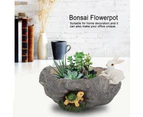 Imitation Stones Model Flower Pot Resin Succulent Plant Pots Desktop Decoration for Office Home