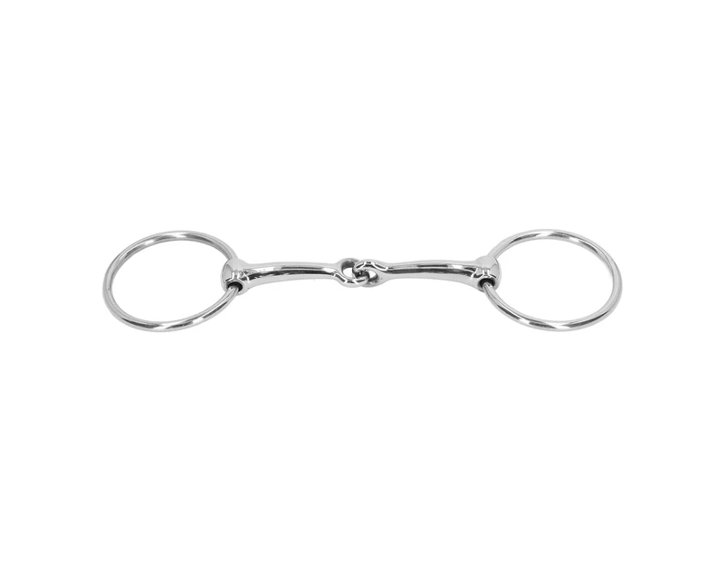 Horse Mouth Bit Stainless Steel Loose Ring Horse Snaffle Bit Anti Biting Mouth Bit for 125mm Horse Mouth