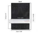 Resealable Mylar Stand Up Bags 28.5x19cm - Black Food Packaging Zip Pouch - Bulk