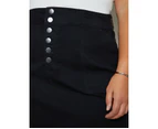 AUTOGRAPH - Plus Size - Womens Skirts -  Midi Length Denim Skirt - Black